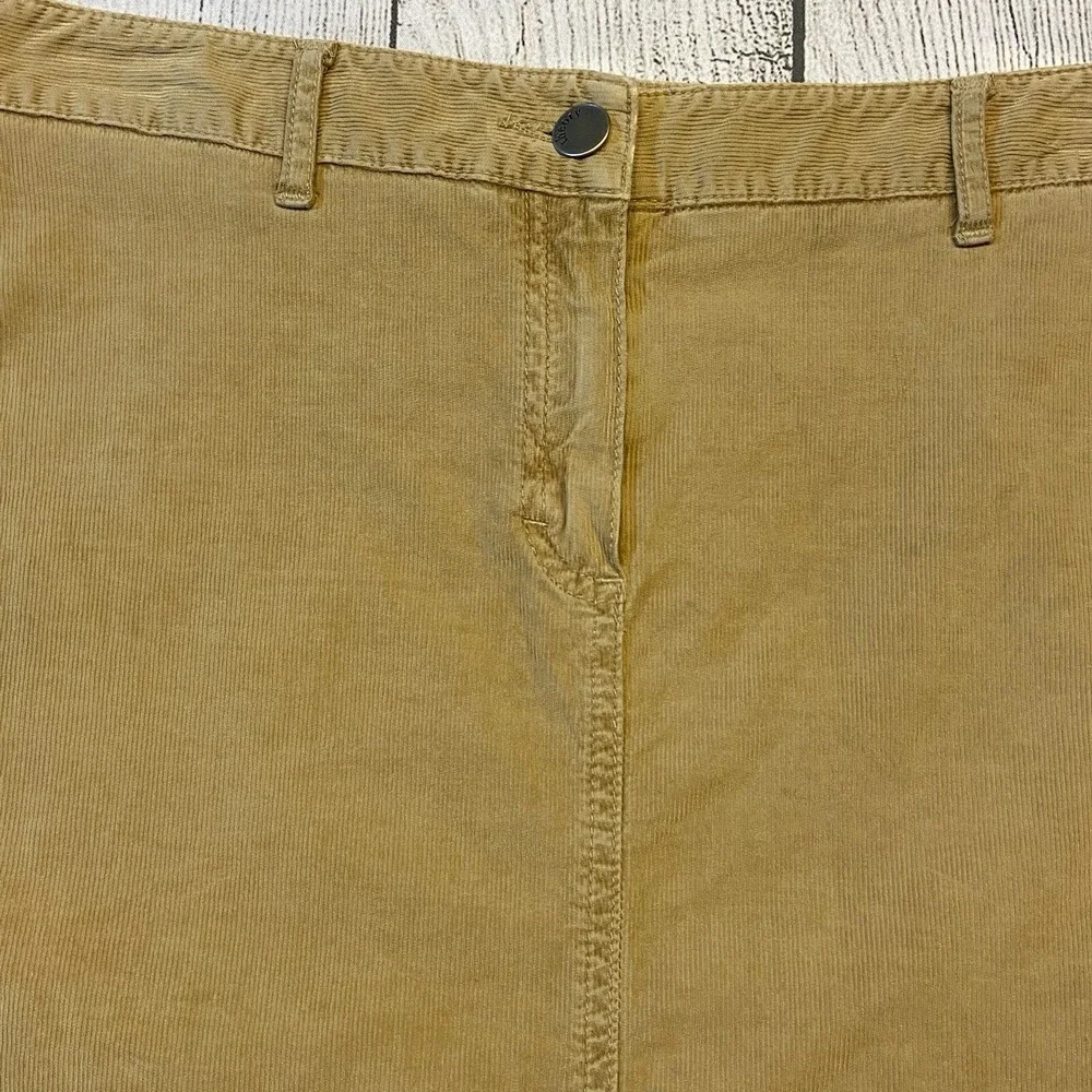 Theory Women's Corduroy Skirt 4‎ Washed Taupe Knee Length Stretch Career City